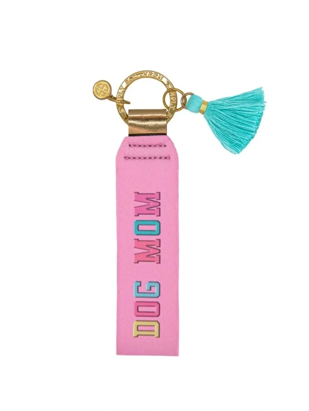 Simply Southern Dog Mom Pink Tassel Keychain
